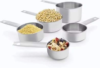 Premium No Rust Stainless Steel Measuring Cups & Spoons Set - 10-Piece Kitchen Gadgets with Engraved Measurements
