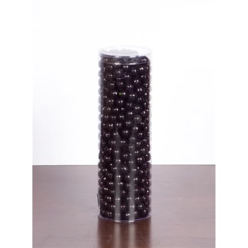 Black Glittered Styrofoam Balls Set of 12 - 3.5 Inch Holiday Decor