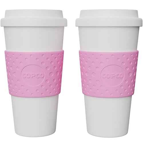Copco 2510-9920 Acadia Travel Mug, 16-Ounce, Bubble Gum (Set of 2)