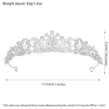Silver Tiara for Women Bride Princess Crown - Medium Variation
