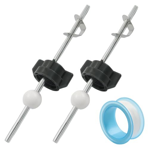 2-Pack Bathroom Sink Pop Up Drain Stopper Assembly - Chrome, 18mm Pivot Ball