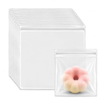 20-Pack Clear Reusable Squishy Storage Bags for Collecting & Trading
