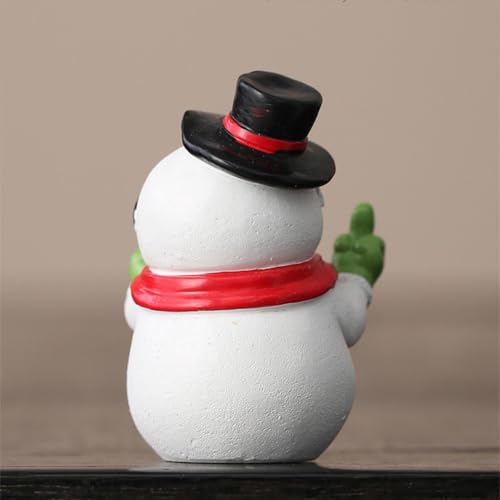Funny Santa Snowman Statue Figurine - Christmas Decor Xmas Gifts - Snowman Variation
