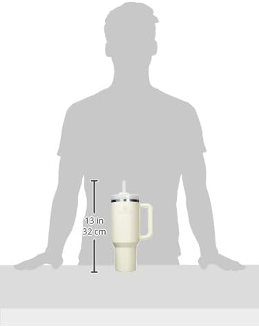 STANLEY Quencher H2.0 Tumbler - 40 oz Insulated Stainless Steel Cup with Handle & Straw | Cream 2.0
