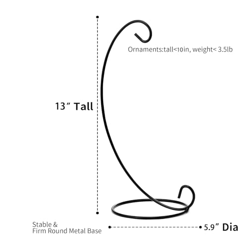 13in Ornament Display Stand with Hanging Hook for Holiday & Wedding Decor