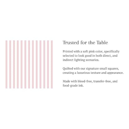 Light Pink Disposable Cocktail Napkins - 5x5 Inch, 100 Count, Pink Striped Design