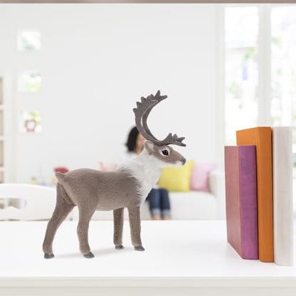 Christmas Reindeer Deer Figurine Ornament - Festive Holiday Decor for Tabletop & Shelf