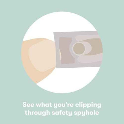 Frida Baby NailFrida Baby Nail Clippers & Nail File & Buffer for Newborns and Up, Safety Spyhole, Nickel Free, Curved Clipper to Fit Babies Nails