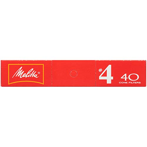 Melitta #4 Cone Coffee Filters, White, 40 Count (Pack of 12) 480 Total Filters Count - Packaging May Vary