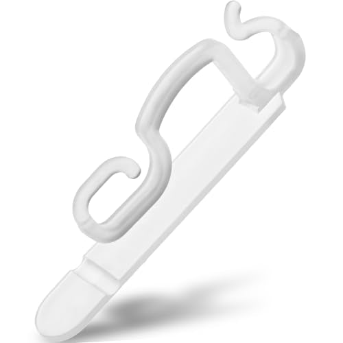 Outdoor Christmas Light Clips - 100 Translucent Gutter Hooks for Holiday String Lights