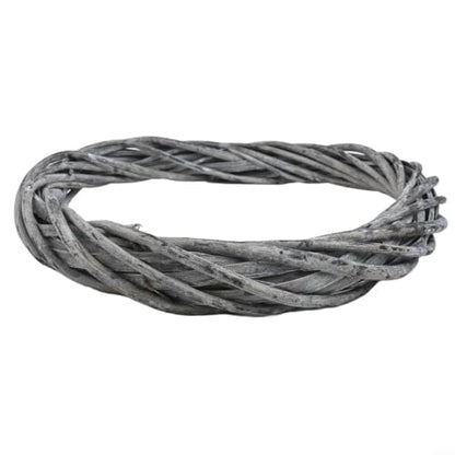 30cm Grey Rattan Wreath Base for Christmas DIY Crafts and Holiday Decor