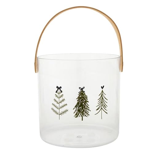 Christmas Party Buckets - Acrylic Champagne Bucket with Handle, Trees Variation