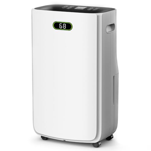 80 Pint Dehumidifier for Basement with Drain Hose, Quiet & Large Capacity