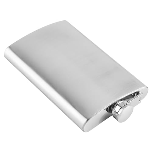 8oz Stainless Steel Pocket Alcohol Flask - Silver Durable Travel Bottle
