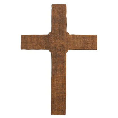 9.84in Rustic Wooden Cross Wall Decor Handmade Religious Gift
