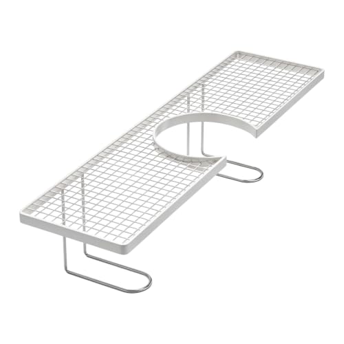 No-Drill Over Sink Organizer Rack Freestanding White - Bathroom & Kitchen Storage