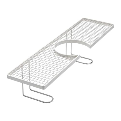 No-Drill Over Sink Organizer Rack Freestanding White - Bathroom & Kitchen Storage