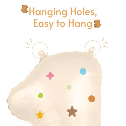 Giant 40-Inch Capybara Number 8 Balloon - Brown Birthday Decoration
