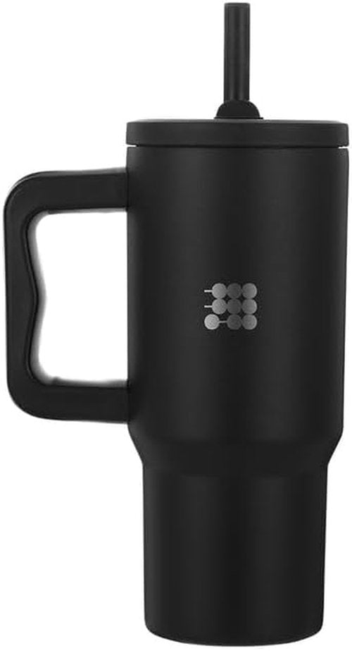Cubitt Mini Tumbler 24 oz - Leak-Proof Insulated Design, BPA-Free with Handle & Straw | Obsidian Black