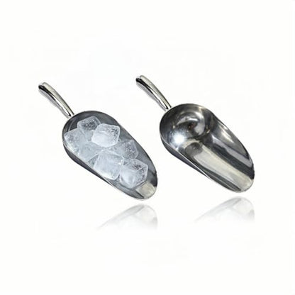 Heavy Duty 12oz Aluminum Ice Scoop 2 Pack for Kitchen & Bar Use