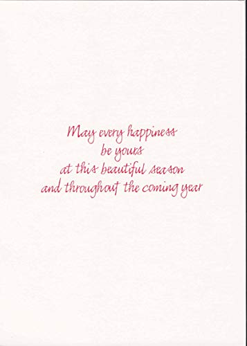 Christmas Card Set - Traditional Wreath Foil-Lined Envelopes, 15 Count