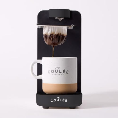 Gray Mini Plastic-Free Pour Over Coffee Maker - Single Serve, Automated