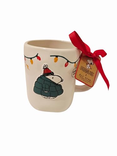 Rae Dunn Christmas Peanuts Mug - 16oz Ceramic Holiday Coffee Cup - Double Sided