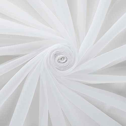 Eclipse Livia Sheer Rod Pocket 59 x 63 Curtain Panel in White