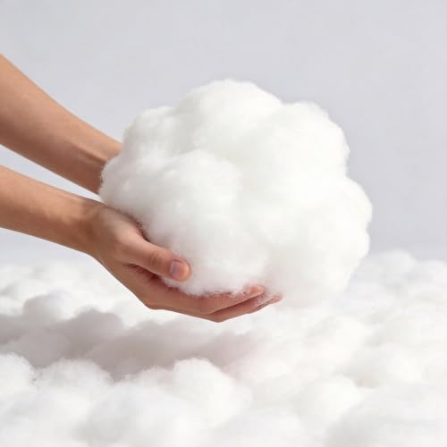Artificial Snow Cotton Fluff for Holiday Decor, 150g - Winter Scene Craft Supplies