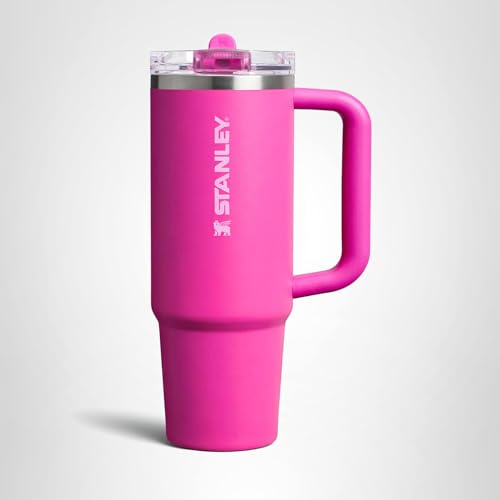 STANLEY Quencher ProTour Flip Straw Tumbler with Leakproof Lid 30 oz | Built-in Straw and Handle | Cup Holder Compatible for Travel | insulated Stainless Steel Cup | BPA-Free | Violet Blossom