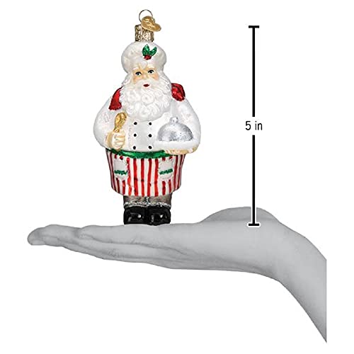 Old World Christmas Chef Santa Glass Ornament - Blown Glass Holiday Tree Decoration - Variation: 5.500 / Chef Santa