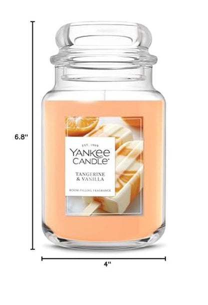 Yankee Candle Tangerine & Vanilla Scented Candle, 22oz Large Jar with up to 150 Hour Burn Time, Giftable