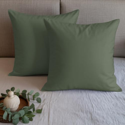King Size Army Green Bed Runner with Matching Pillow Covers - Minimalist Decor