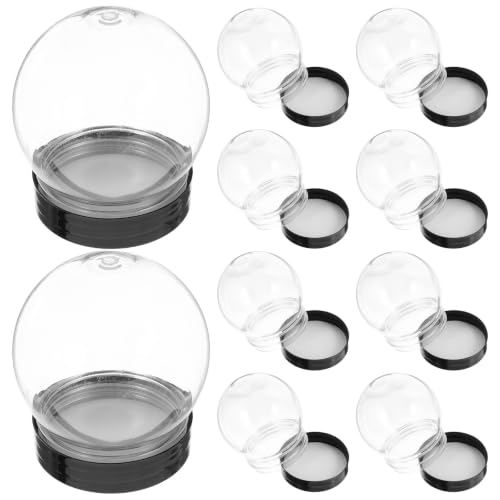 Small Clear Glass Snow Globe Craft Supplies - 2.66 Inch Holiday Decoration