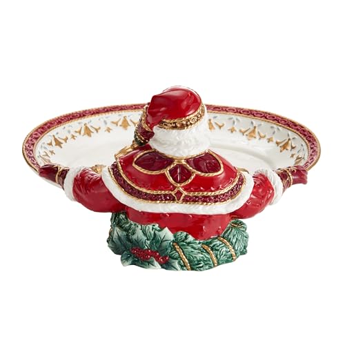 Holiday Santa Serving Bowl 12 Inch - Festive Christmas Tableware