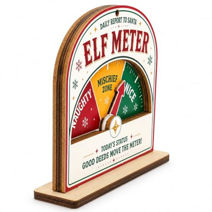Funny Christmas Elf Meter Ornament - Naughty Nice Mischief Scale Decoration - Elfmeter 1
