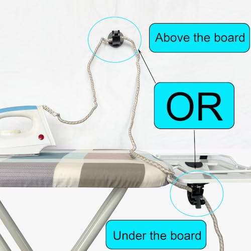 Iron Cord Holder Minder Clip Management for Ironing Board Black 2 Pack
