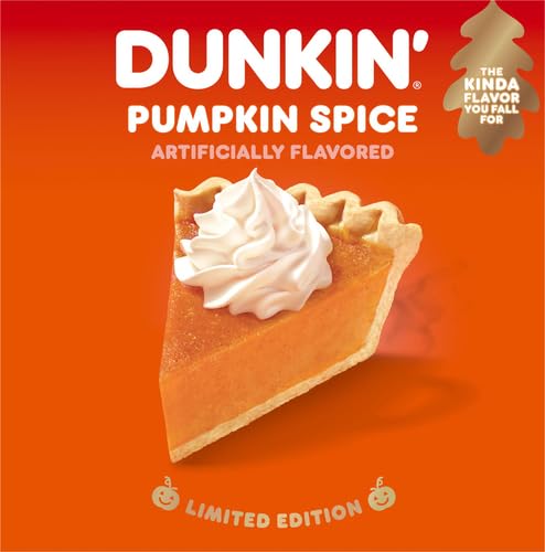 Dunkin' Pumpkin Spice Flavored Coffee, 10 Keurig K-Cup Pods