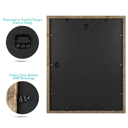 Frametory 16x20 Picture Frame for Wall, Display Picture 11x14 with Mat or 16x20 Without Mat, Gifts for Family (Black, 3 Pack)