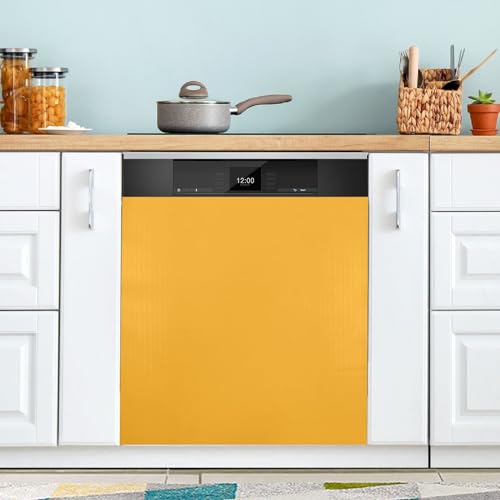 Orange Dishwasher Magnet Cover 23 x 26 Inches Refrigerator Panel Decal for Kitchen & Laundry