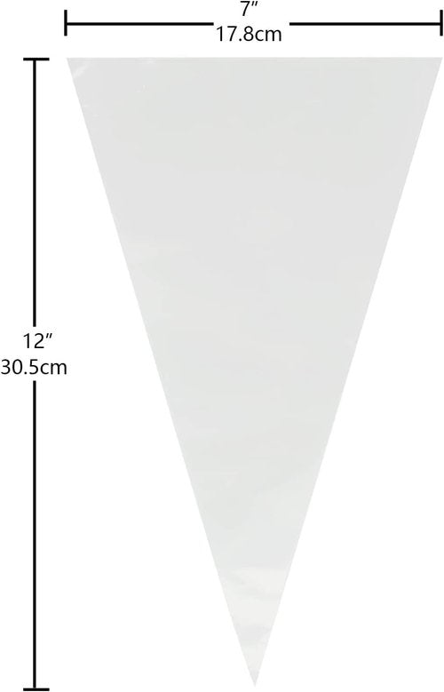 Keenpioneer Disposable Cake Decorating Piping Bags - 100 Count, 12 Inch, Clear Quality