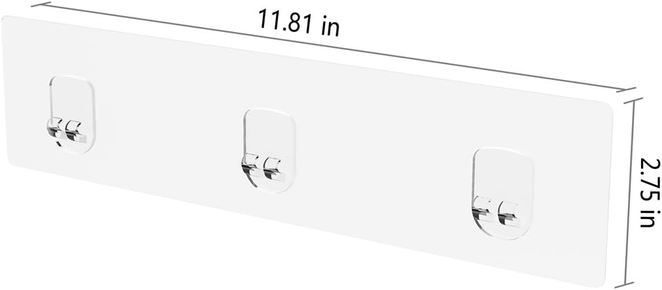 ODesign Shower Shelf Adhesive Strips - No Drilling, Transparent, 2 Pack for Bathroom & Kitchen Racks