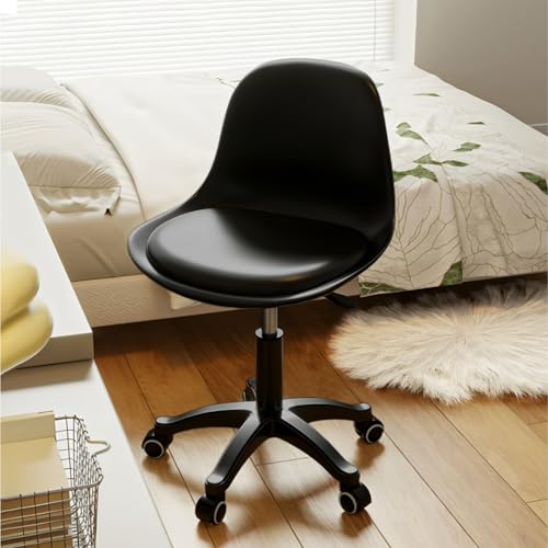 Small Office Desk Chair with Swivel & Height Adjustment — Armless Task Chair