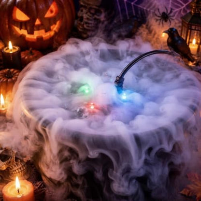 2-Pack Halloween Mist Maker Fogger with LED Light Ultrasonic Fog Machine