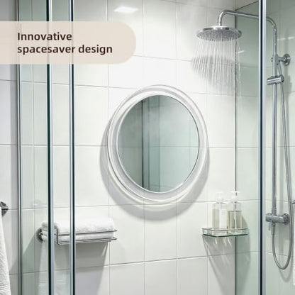Large Fogless Shower Mirror for Bathroom Shaving & Grooming with Suction Cups