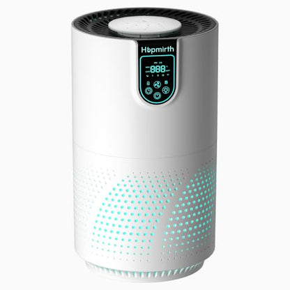 White Upgraded Air Purifier with H14 Filter & PM2.5 Sensor - Covers 2000 Sq Ft