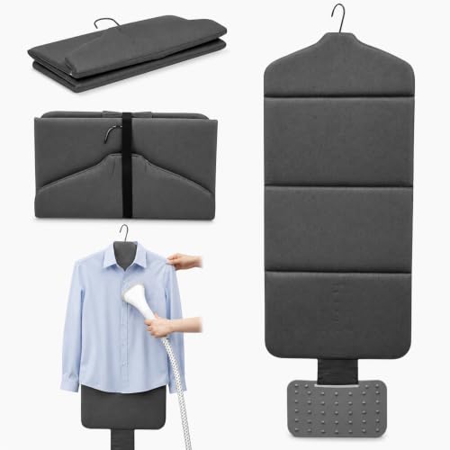 Foldable Clothes Steamer Board 35.62 x 15.75 Inch Portable Ironing Mat with Silicone Rest