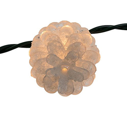 10-Light Clear Pinecone String Lights for Holiday Decor