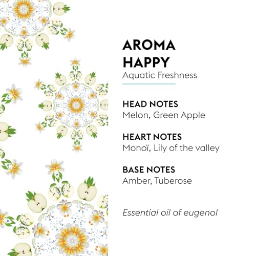 Reed Diffuser with Happy Fragrance - Aquatic Freshness, 180ml, Variation: Fresh