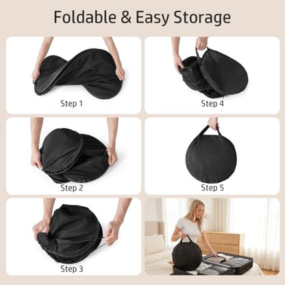 Portable Blackout Bed Tent for Sleep - Light Blocking Head Cover - Waterproof & Foldable